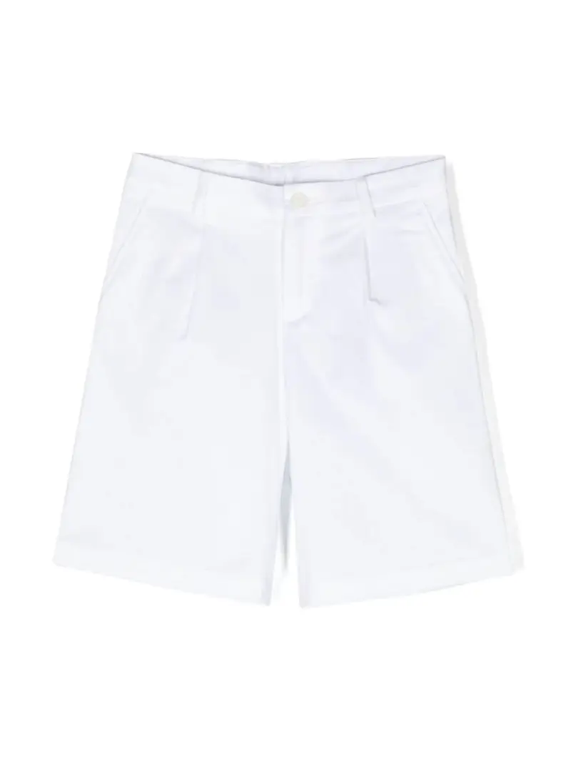 Bermuda bianca per bambino con logo