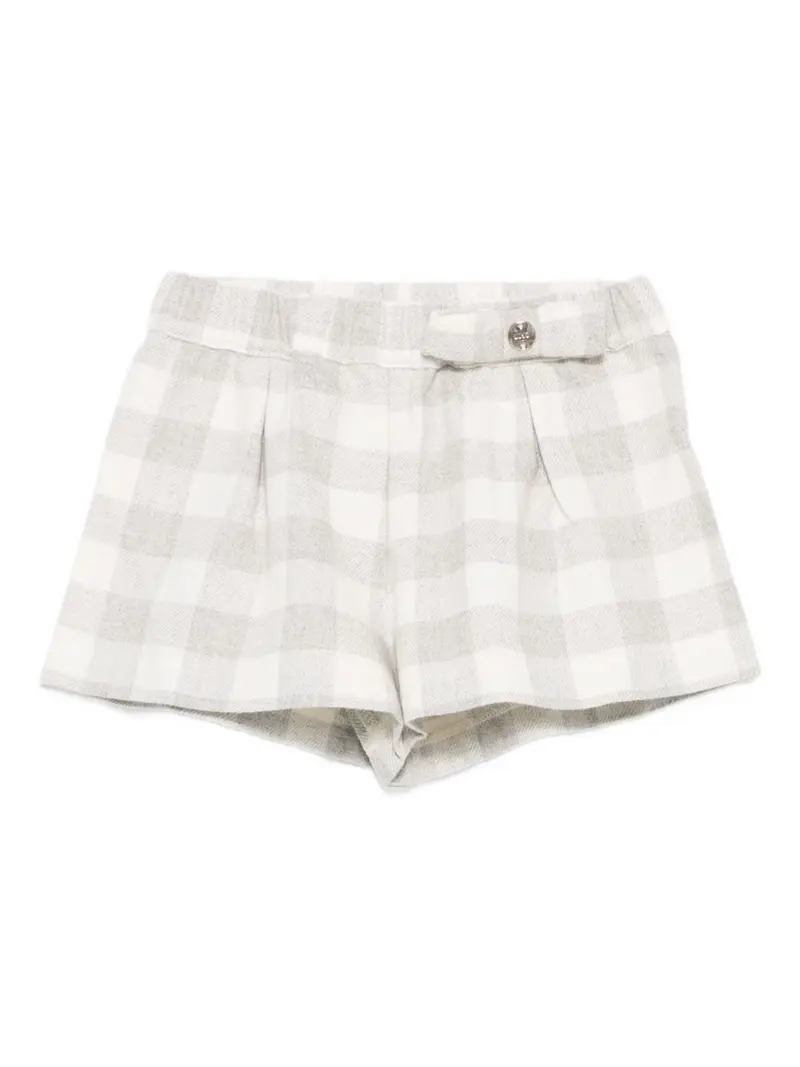 Bermuda bianco/grigio per neonata