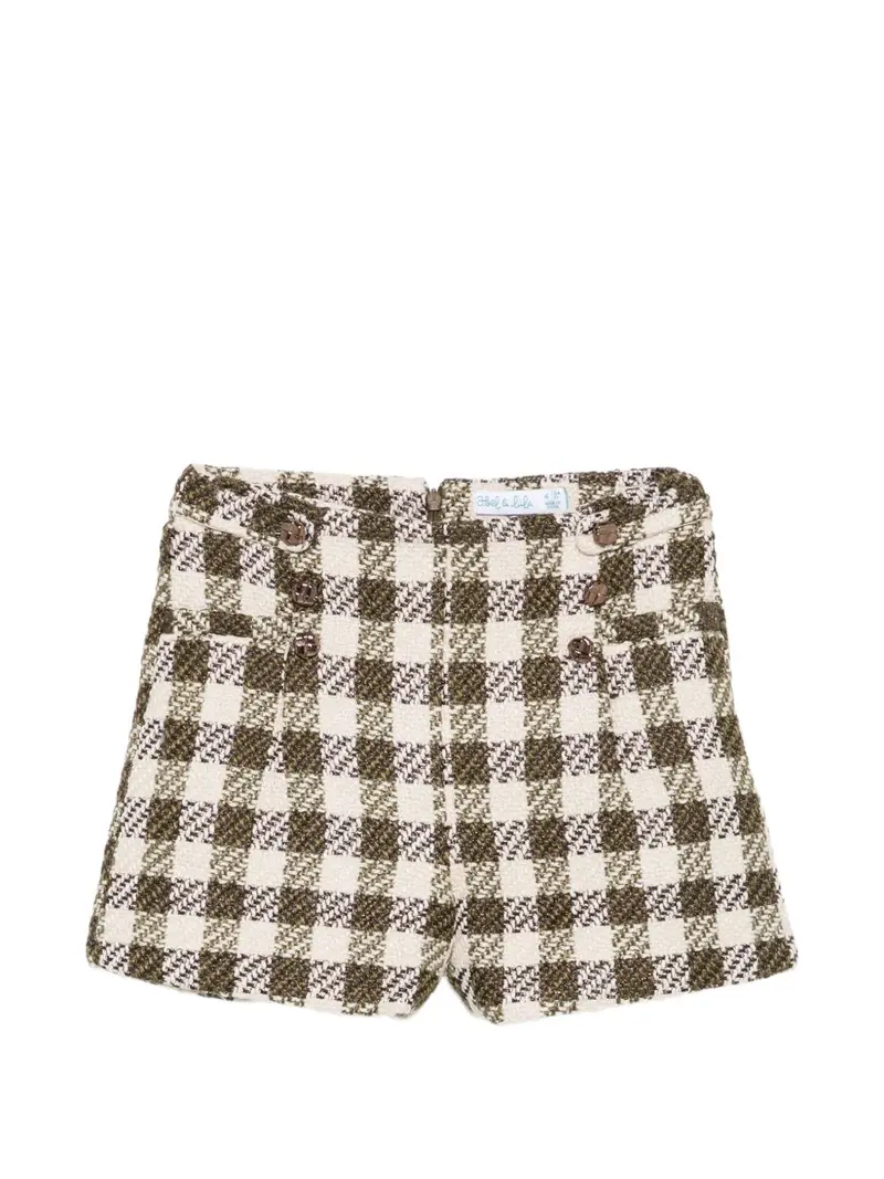 Bermuda marrone/bianca per bambina