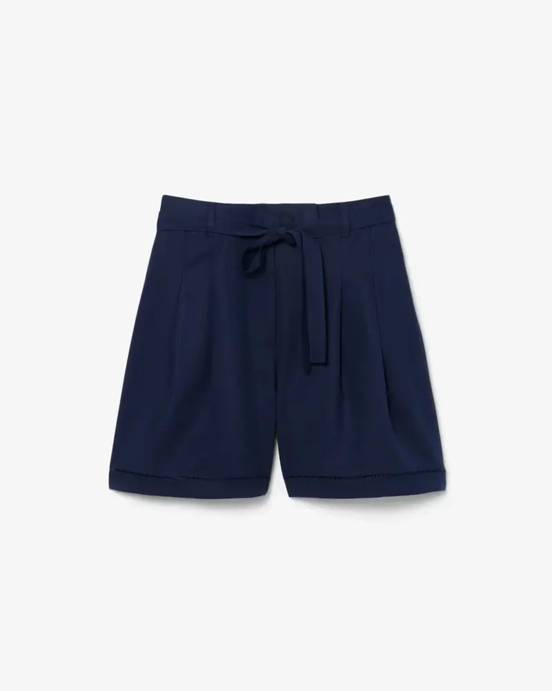 Bermuda oversize in misto lino fluido
