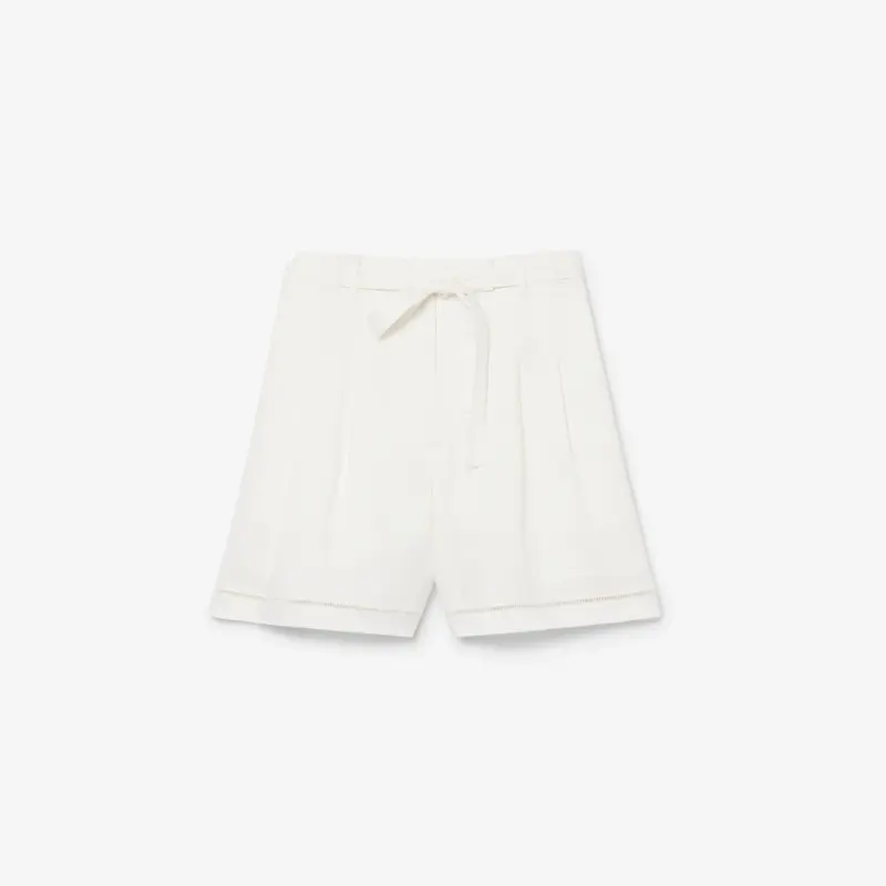 Bermuda oversize in misto lino fluido