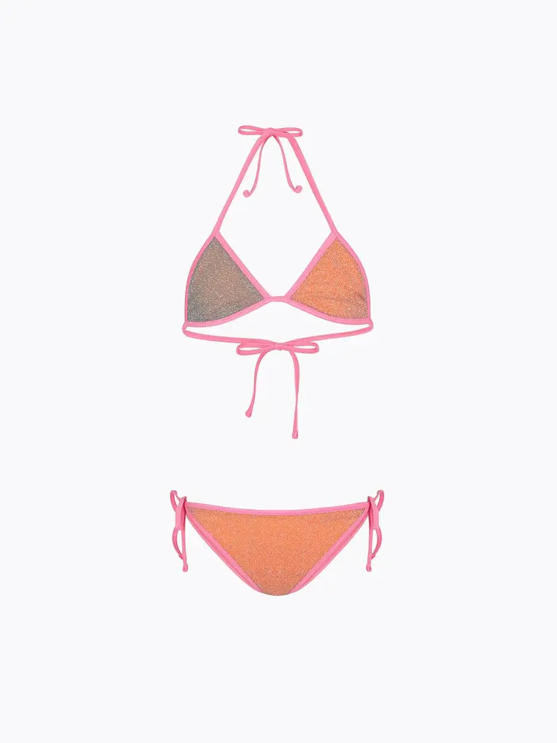 Bikini Bambina F**K Triangolo con Slip Regolabile Arancione