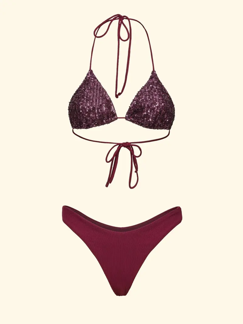 Bikini donna bordeaux