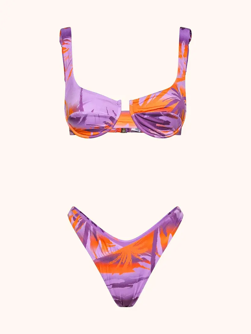 Bikini donna reggiseno con ferretto e slip americano fisso fanatsia