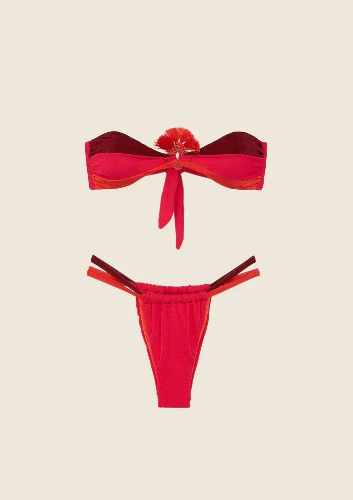 Bikini Fascia Con Slip Brasiliano Fisso