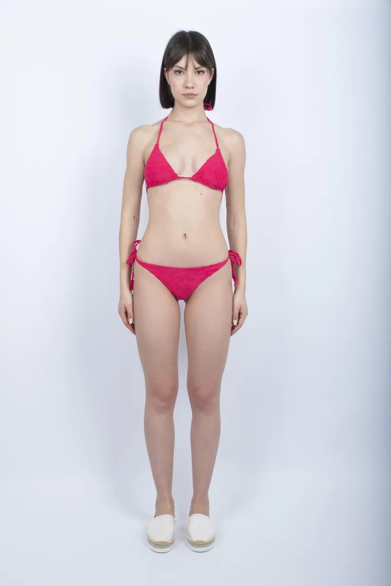 Bikini Jennifer Monroe in spugna con lacci e fianchi regolabili e motivo SK23 pitaya