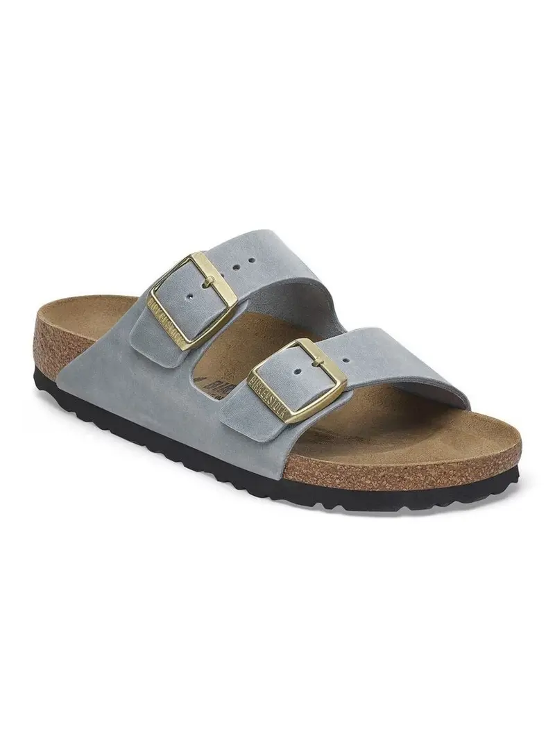 BIRKENSTOCK Sandalo Donna Arizona basalt gray, Oiled Leather 1029253 Grigio