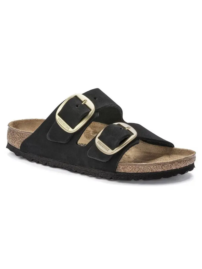 BIRKENSTOCK Sandalo Donna Arizona Big Buckle black, Nubuck Leather 1023290 Nero