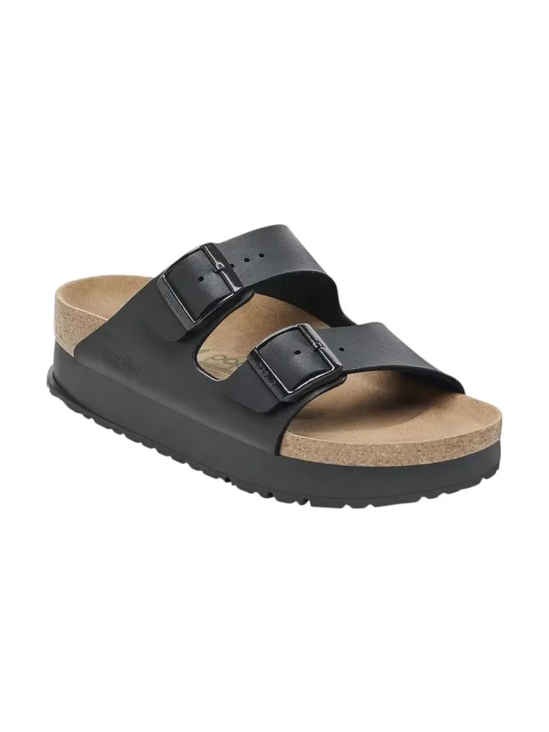 BIRKENSTOCK Sandalo Donna Arizona Platf black veg, Birko Flor 1027395 Nero
