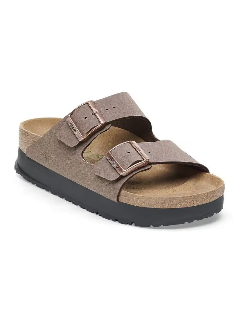 BIRKENSTOCK Sandalo Donna Arizona Platf mocca veg, Birkibuc 1027417 Marrone