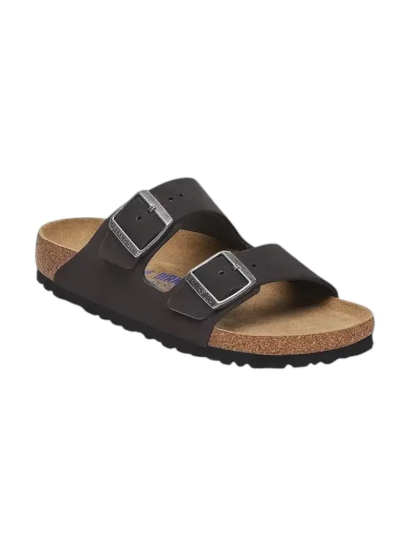 BIRKENSTOCK Sandalo Donna Arizona SFB black, Nubuck Leather 1019035 Nero