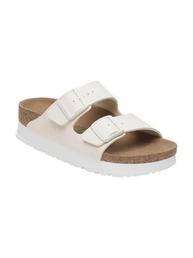 BIRKENSTOCK Sandalo Unisex adulto Arizona Platf eggshell veg, Birko Flor 1029127 EHHSHELL
