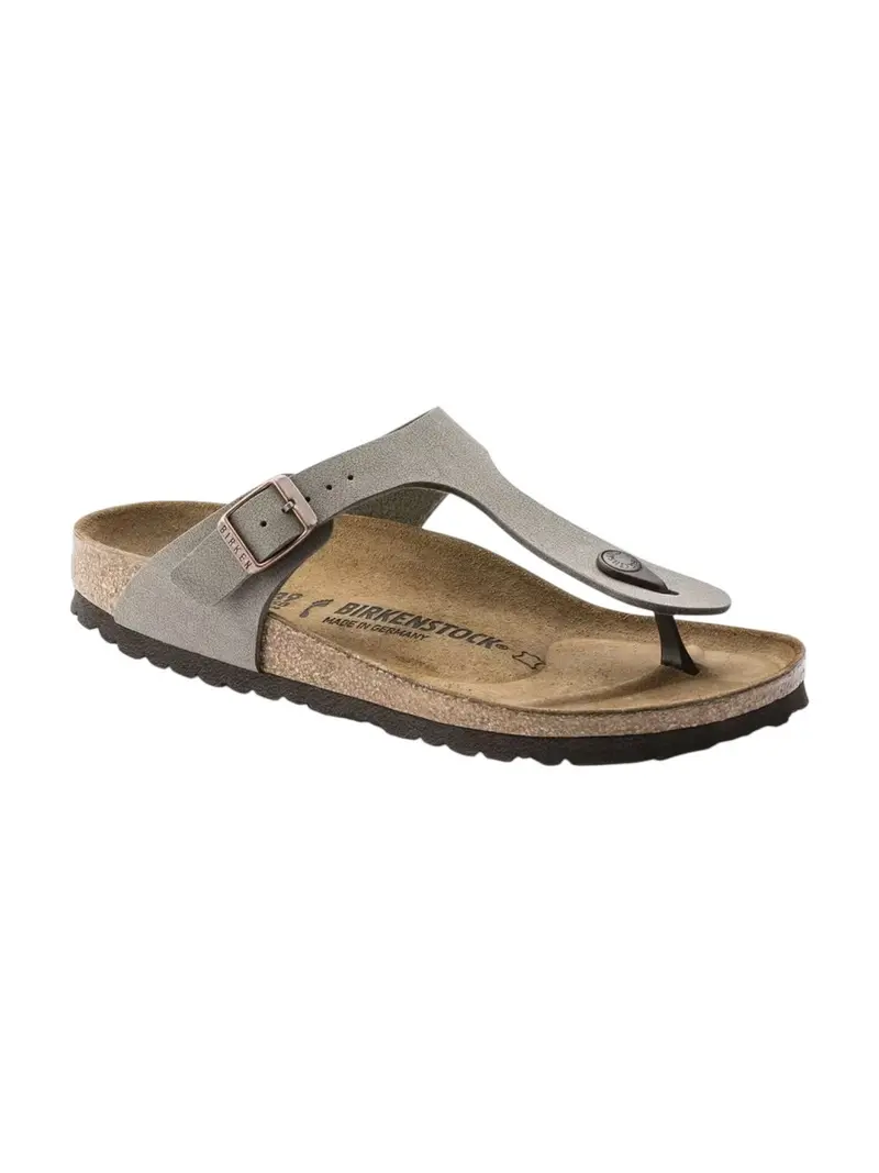 BIRKENSTOCK Sandalo Unisex adulto Gizeh stone, Birkibuc 043391 Grigio