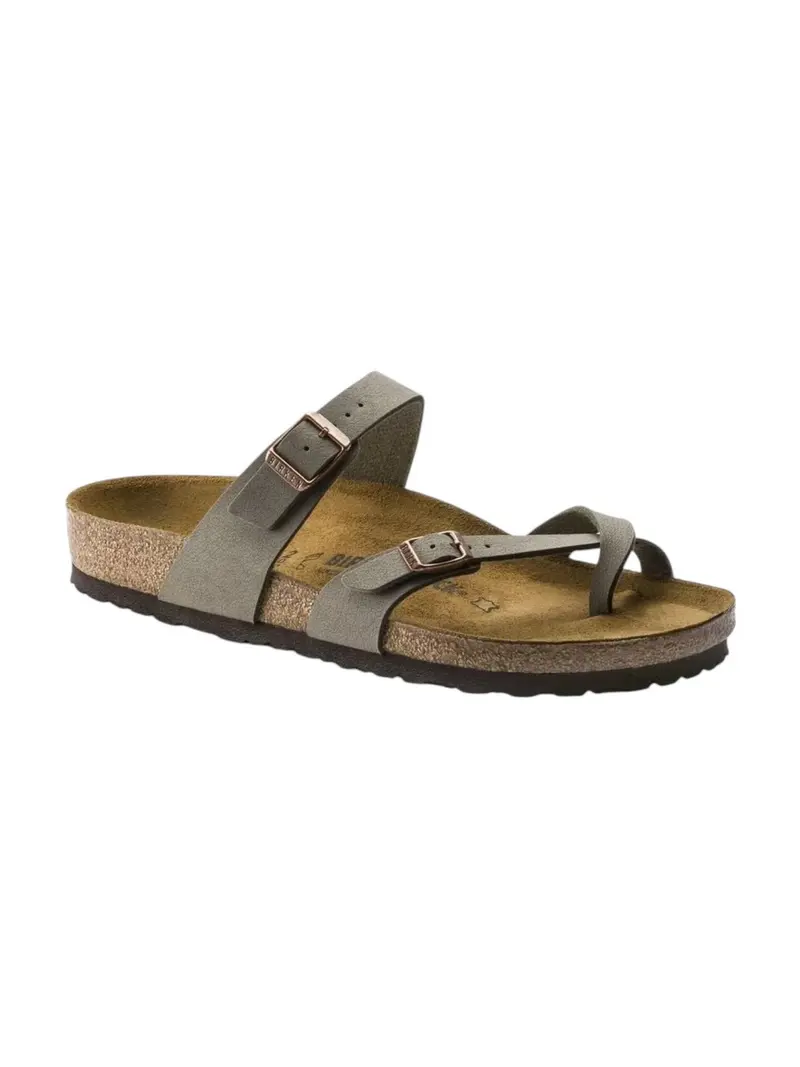 BIRKENSTOCK Sandalo Unisex adulto Mayari stone, Birkibuc 071071 Grigio