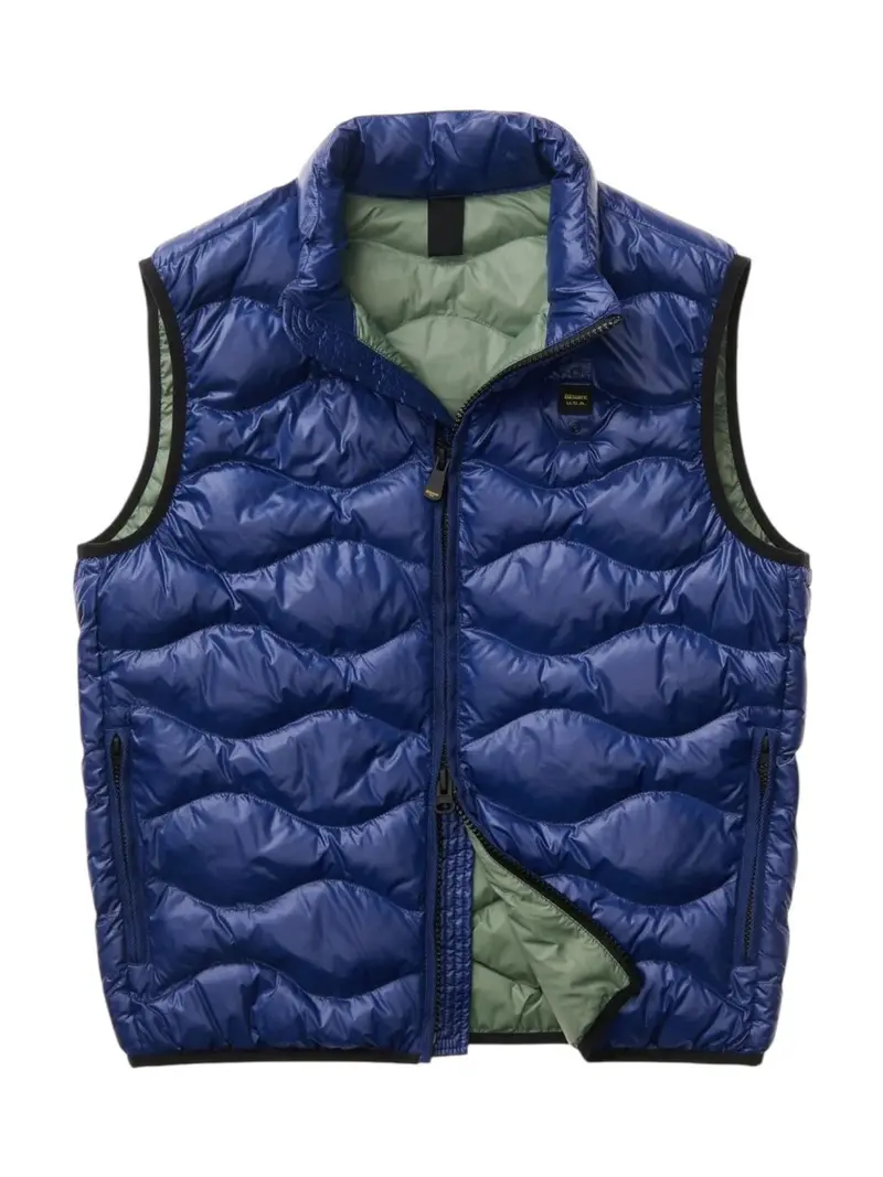 BLAUER Gilet Uomo DANNY 26SBLUX02184 005958 888RF BLU interno GREEN 60F