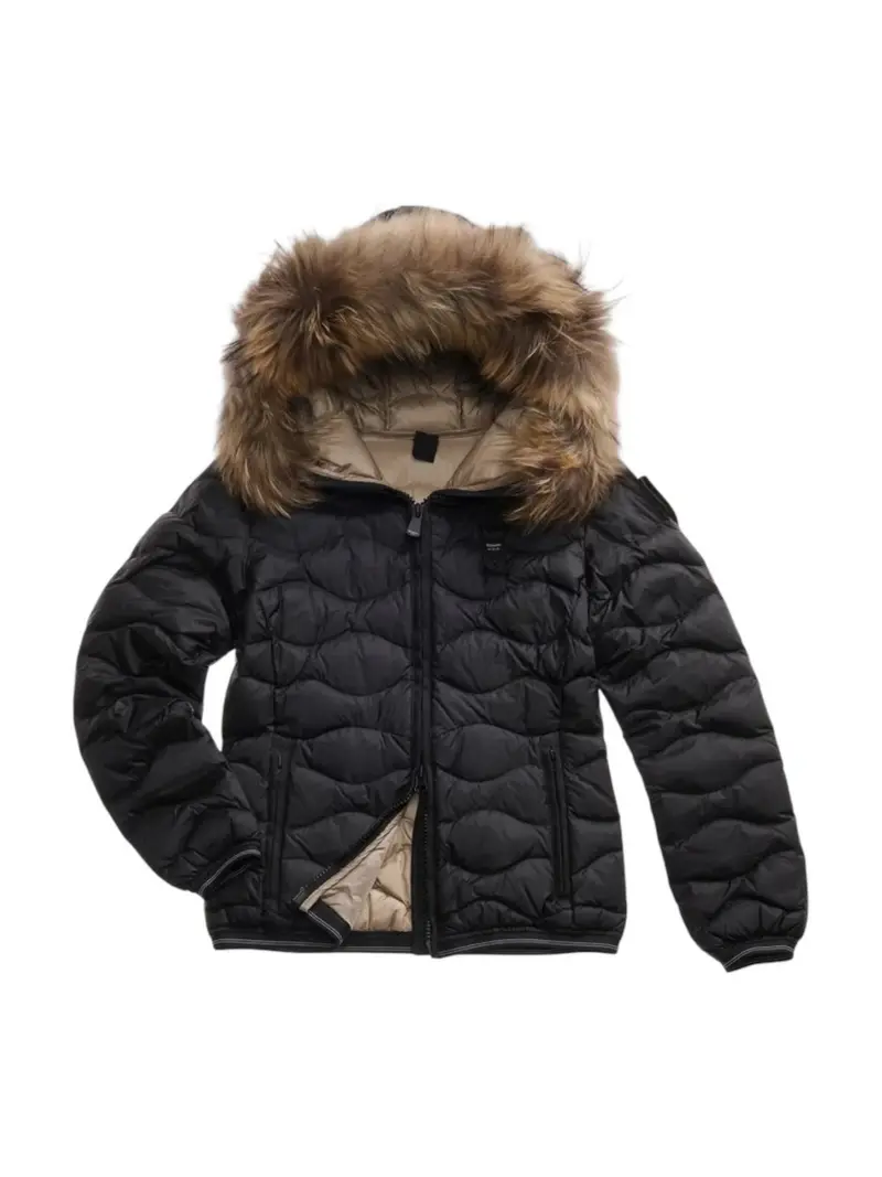 BLAUER Piumino Donna ALDIE 25WBLDC03096 006047 999EI NERO interno BEIGE 301