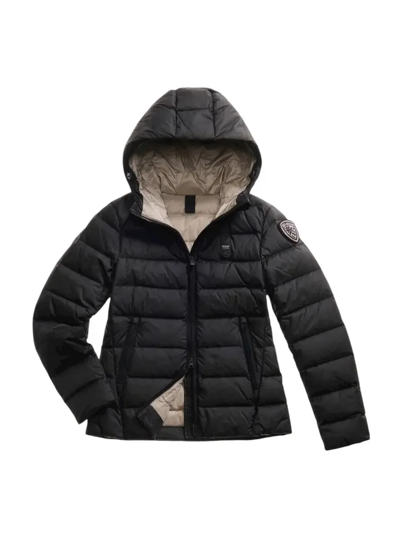BLAUER Piumino Donna CHARME 25WBLDC03100 006047 999EI NERO interno BEIGE 301