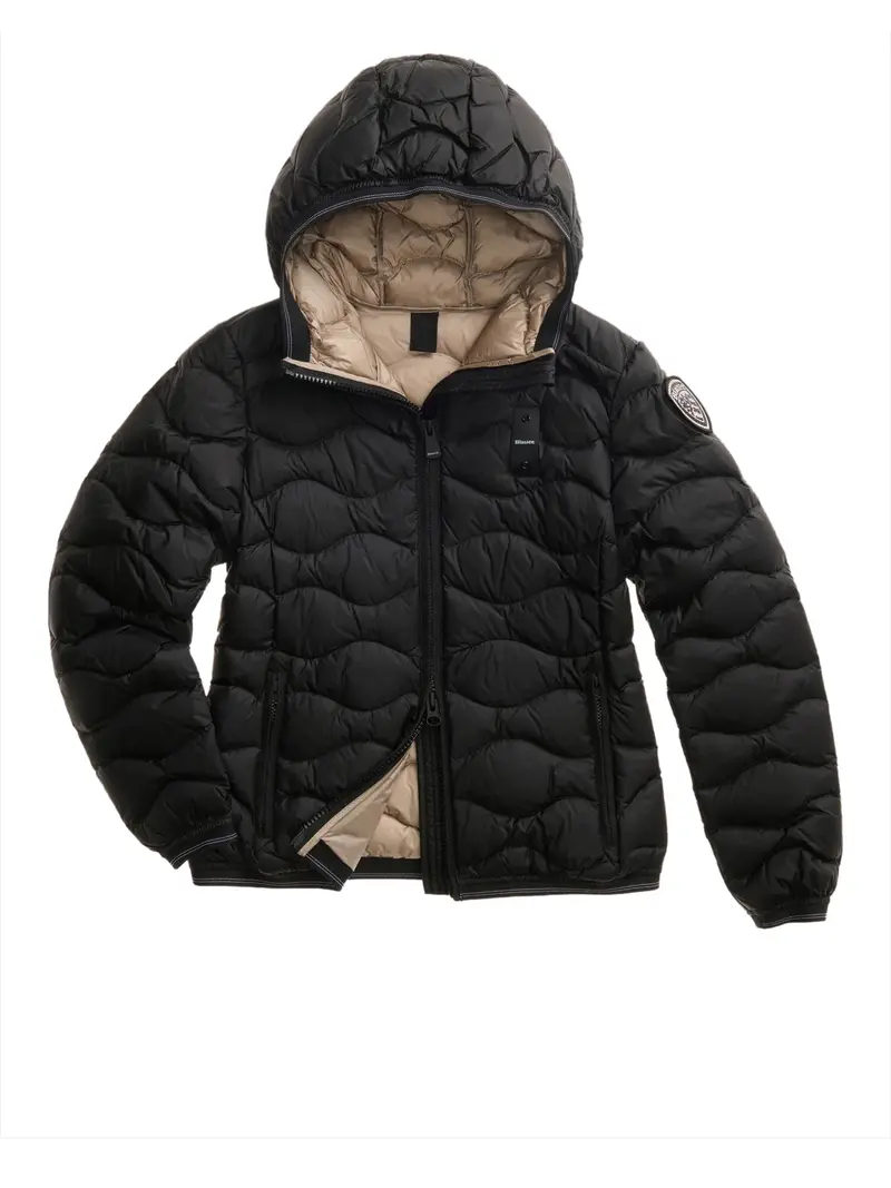 Blauer Piumino Imbottito Piuma Camelia - Nero Beige