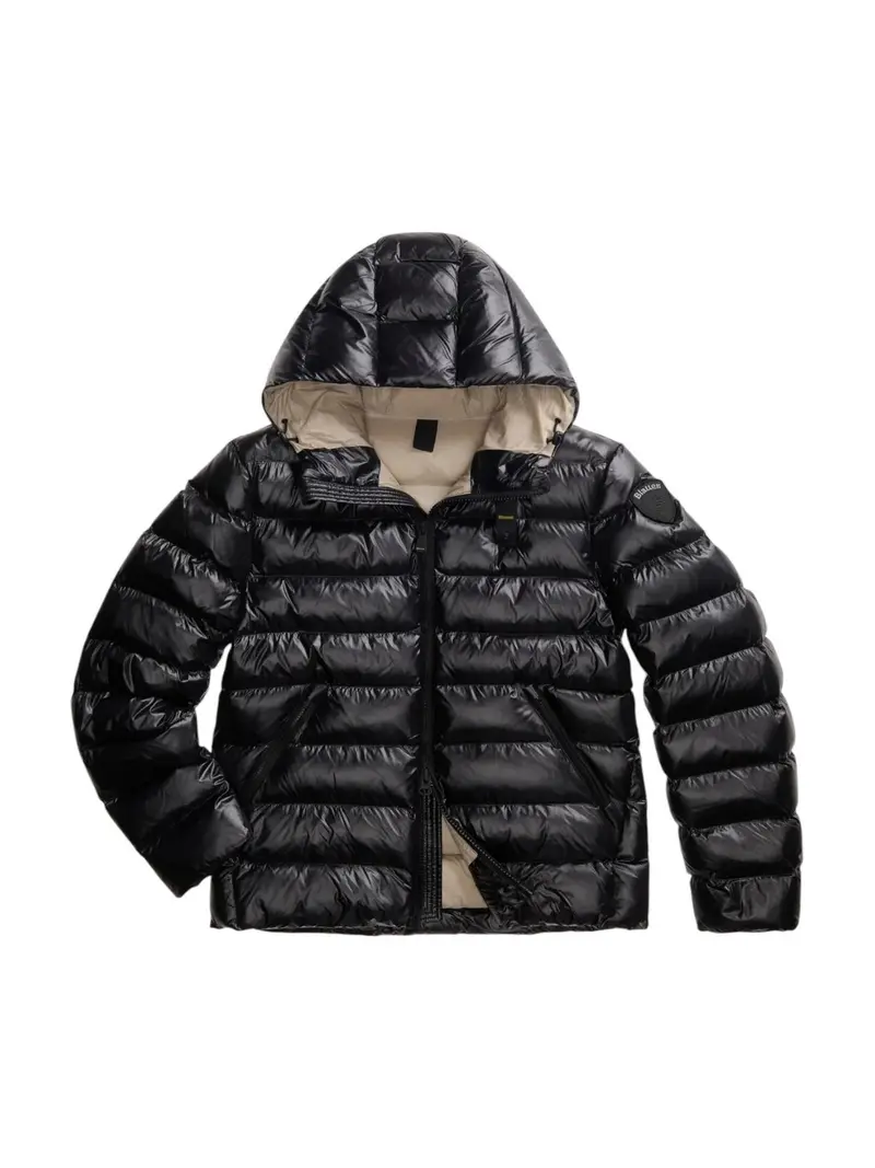 BLAUER Piumino Uomo ADAMS NERO interno BEIGE 301 - 26WBLUC02054 005958 999EI