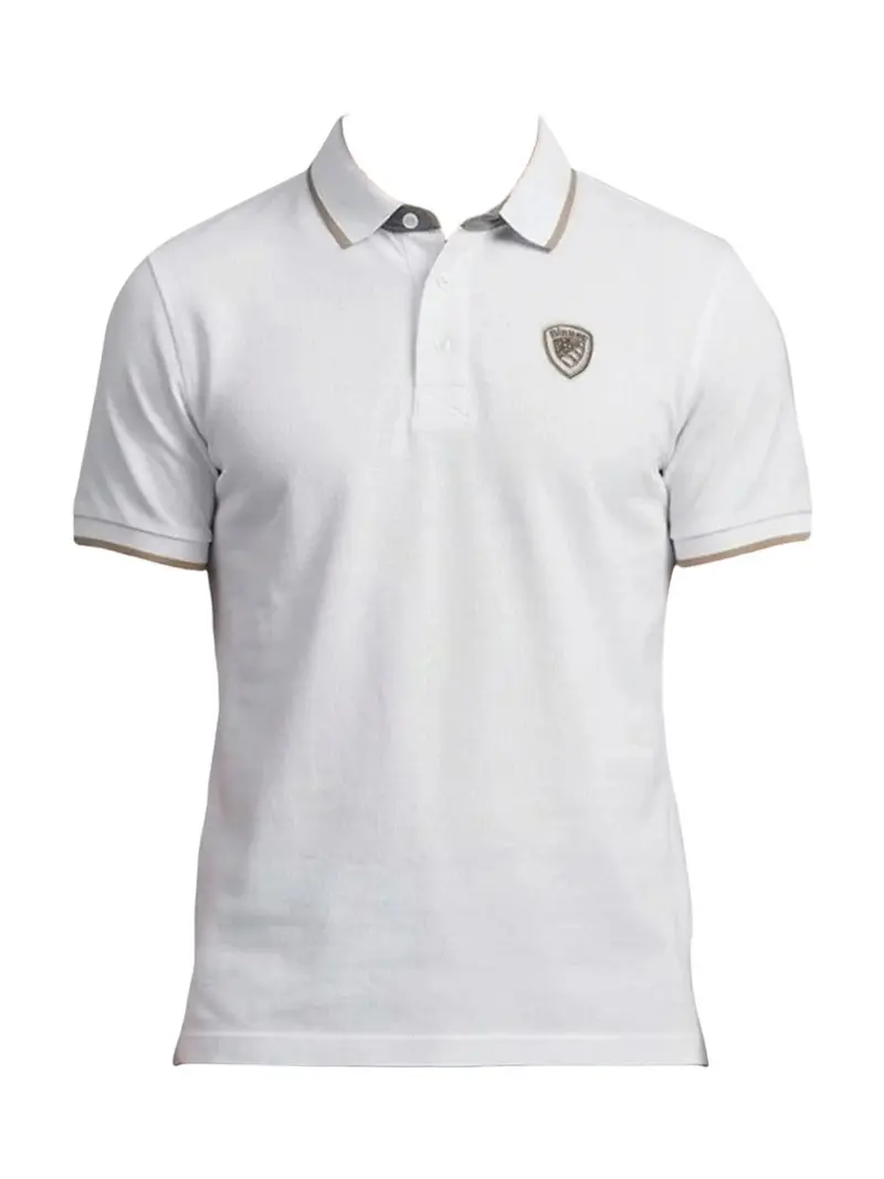 BLAUER Polo Uomo DAMON 26SBLUT02288 007479 100 BIANCO OTTICO