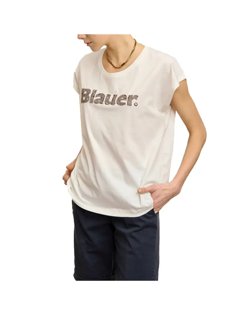 Blauer T-Shirt Myrtle Donna Bianco Neve - Bianco