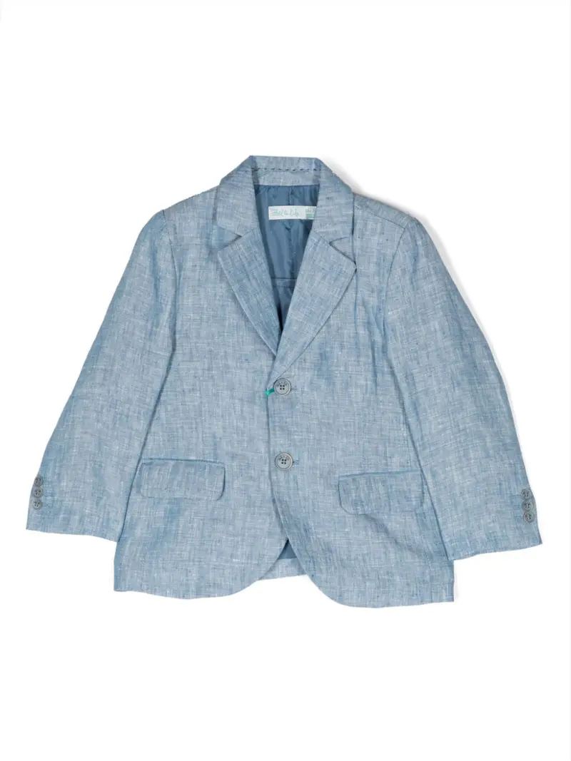 Blazer azzurro per neonato in lino