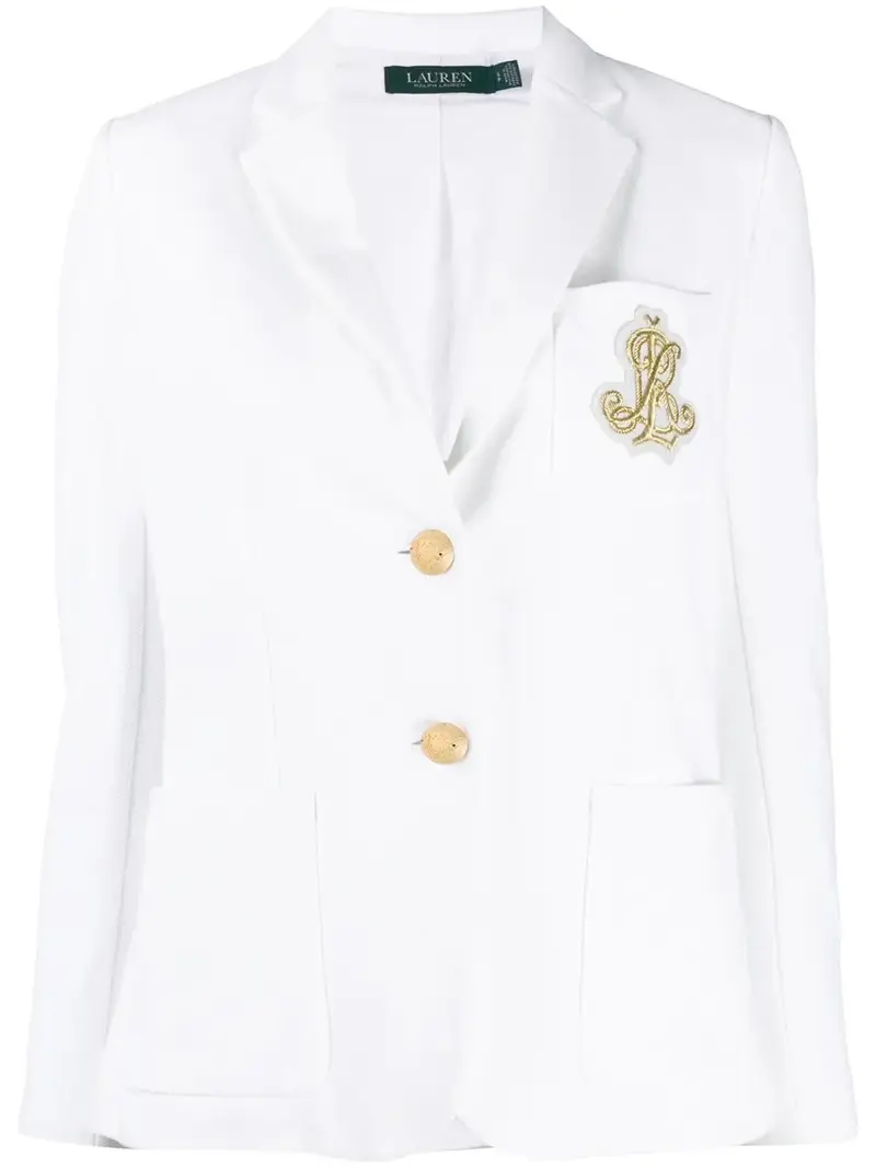 Blazer monopetto con logo