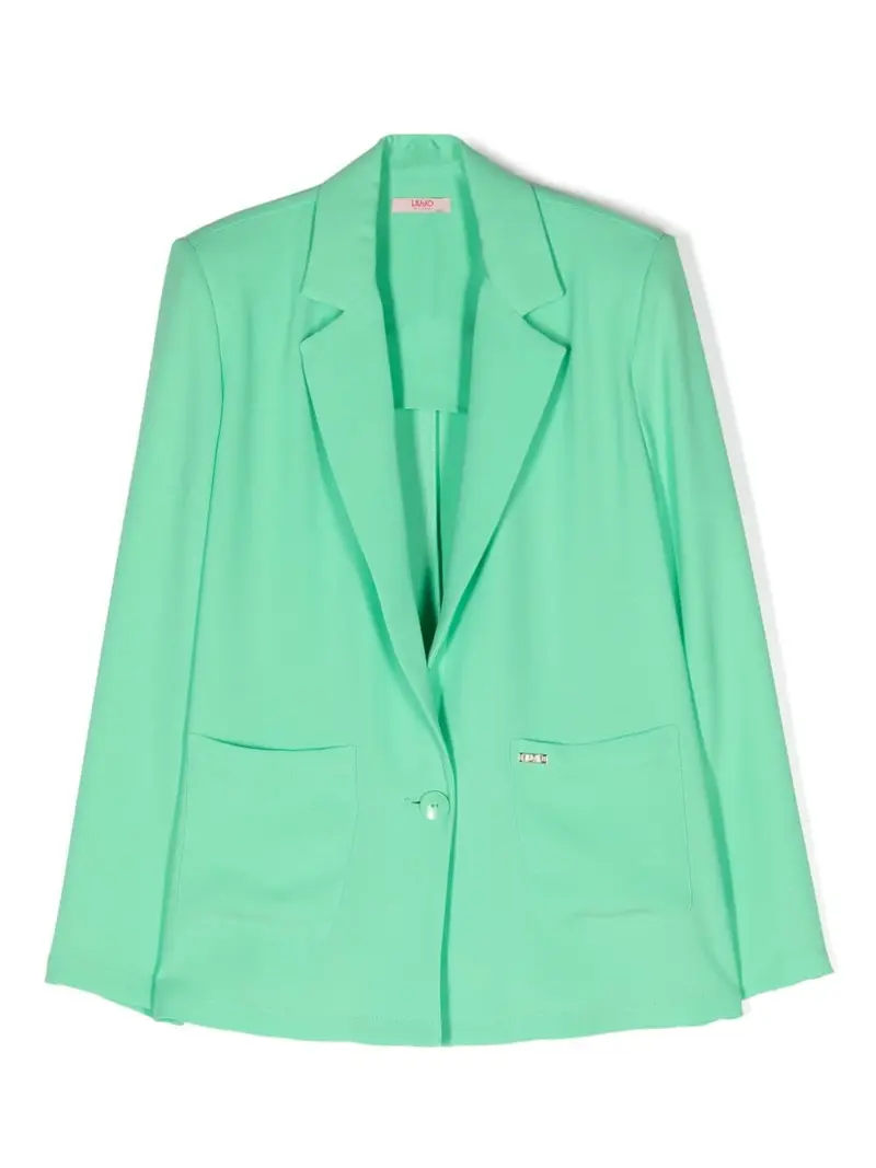 Blazer verde per bambina con logo