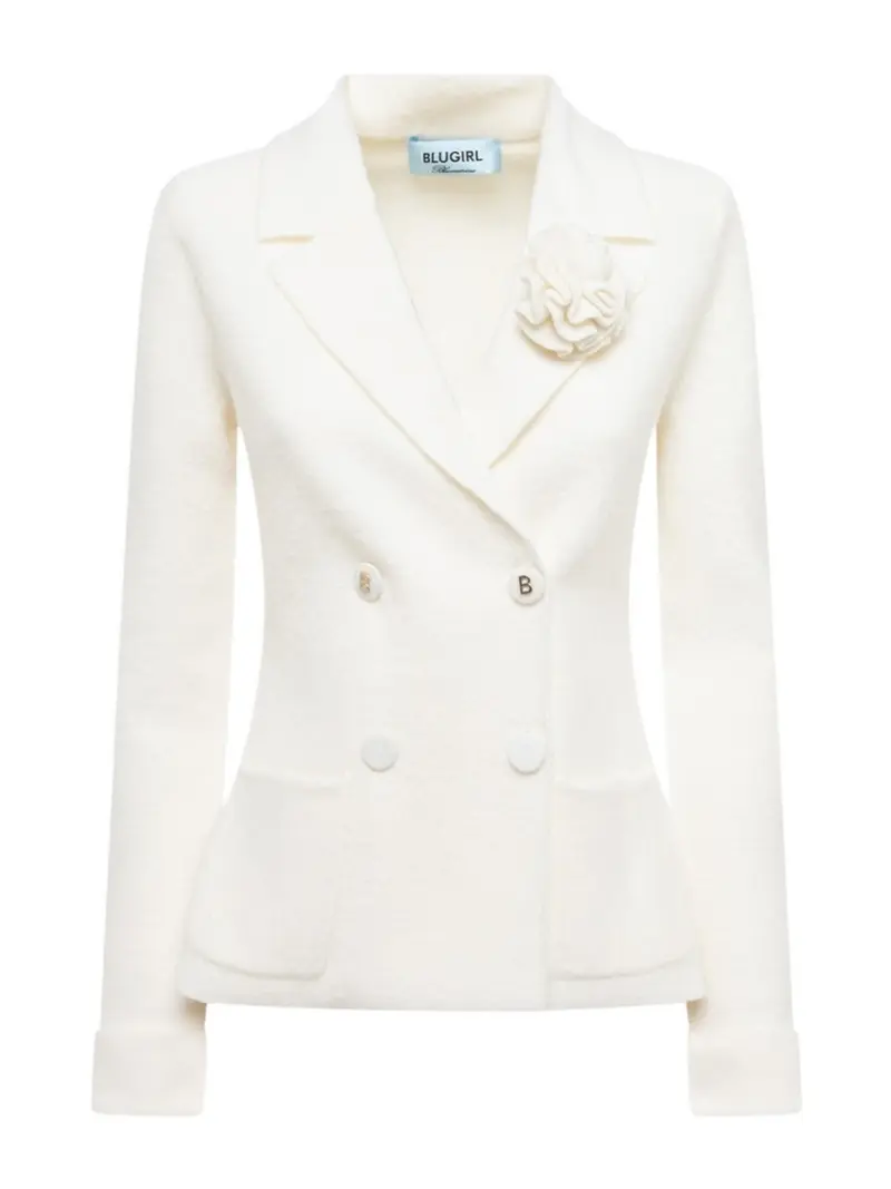 BLUGIRL Felpa Donna  RF5058MA07R C3866 Chalk w/brooch