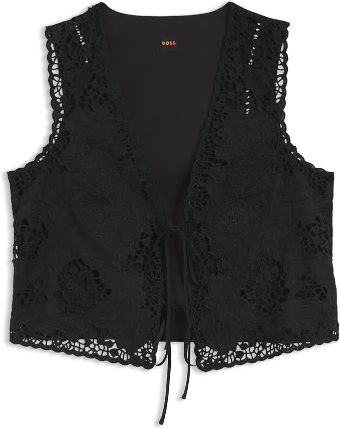 Blusa con ricamo in pizzo