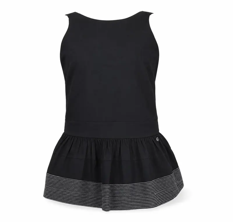 Blusa in cotone con balze