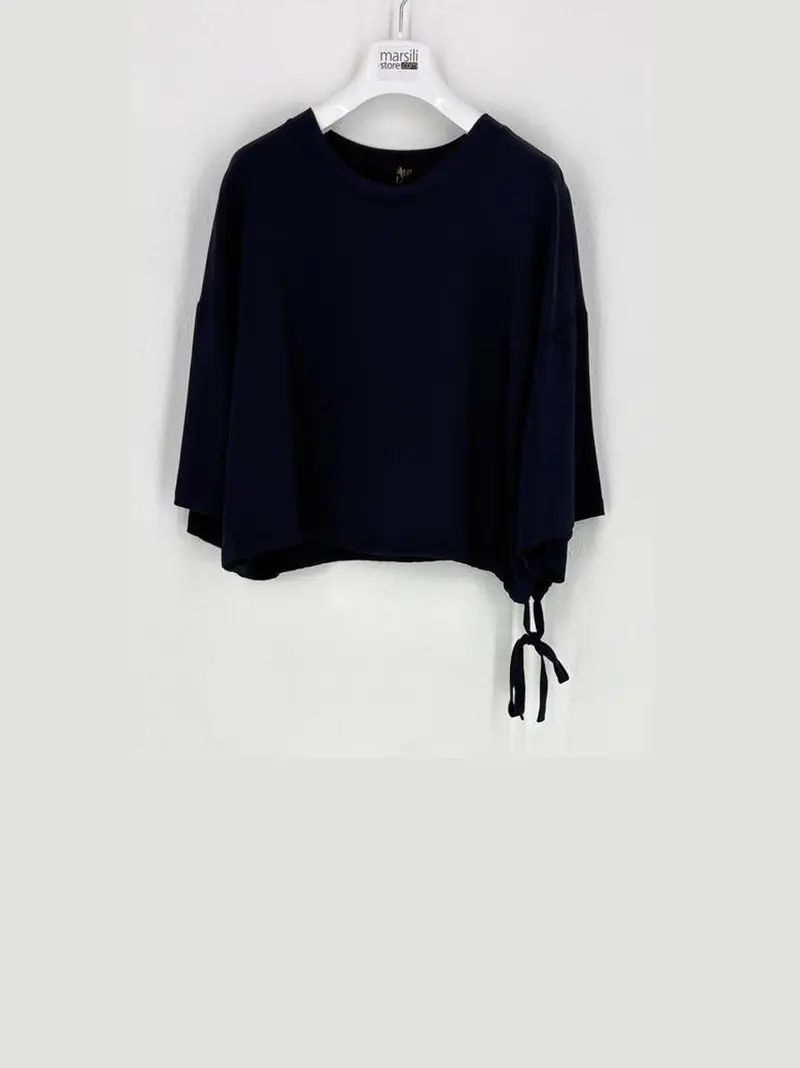 blusa mezza manica con nodo
