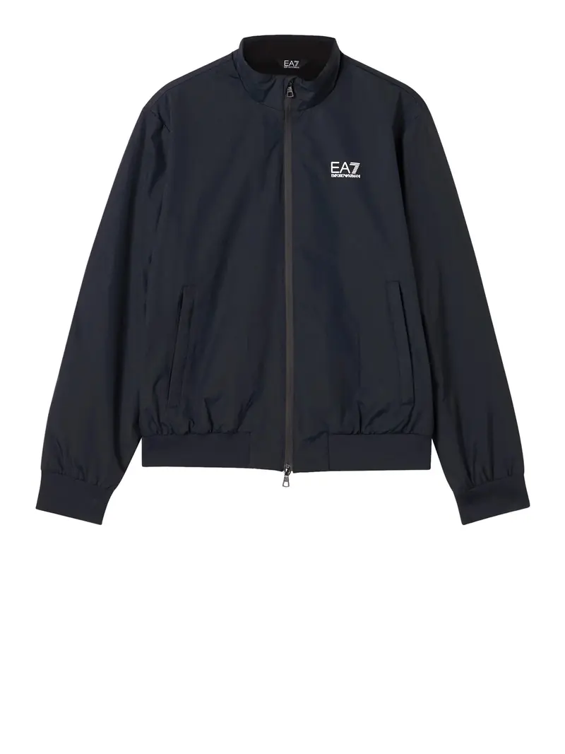 Bomber Ea7 tessuto core con zip e collo montante Core Identity - Blu