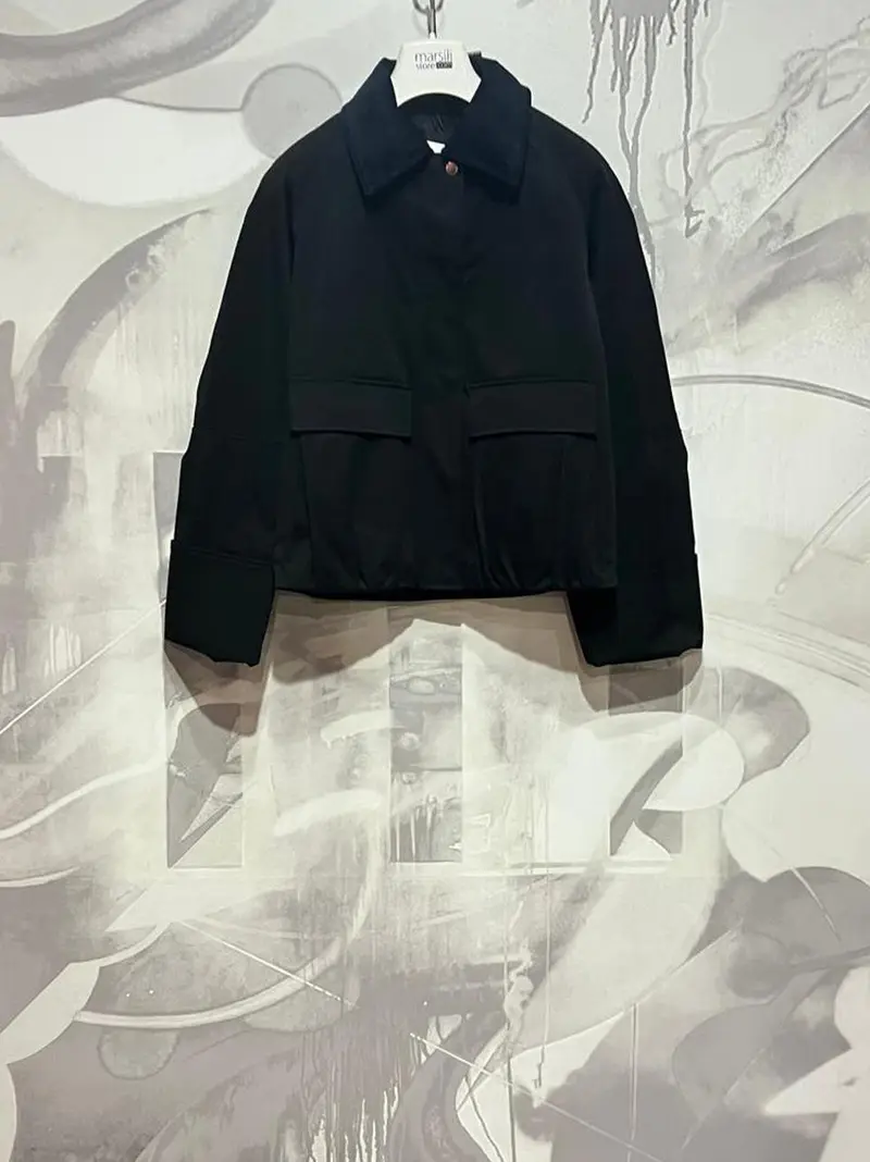 bomber puffy gabardina collo camicia
