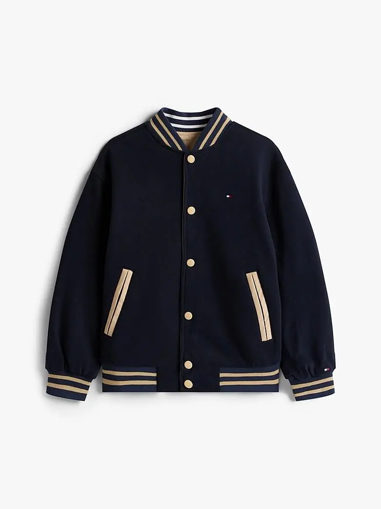 Bomber relaxed fit reversibile con logo