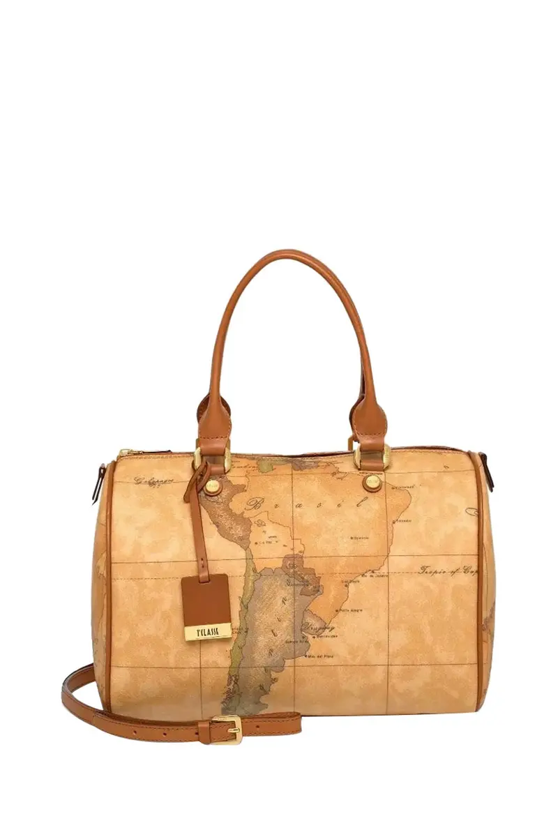 Borsa A Bauletto Medio Stampa Geo Naturale