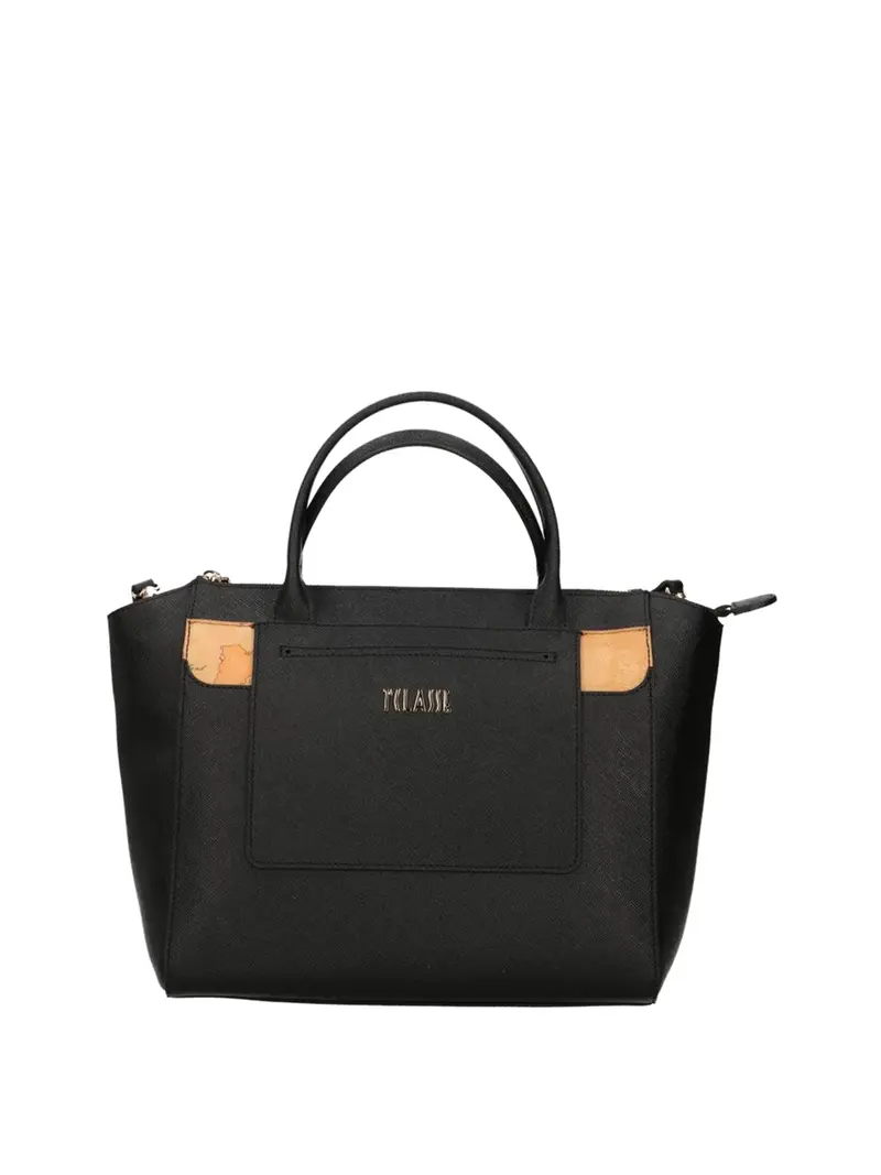 Borsa A Mano 1°Classe Logo Frontale Nero