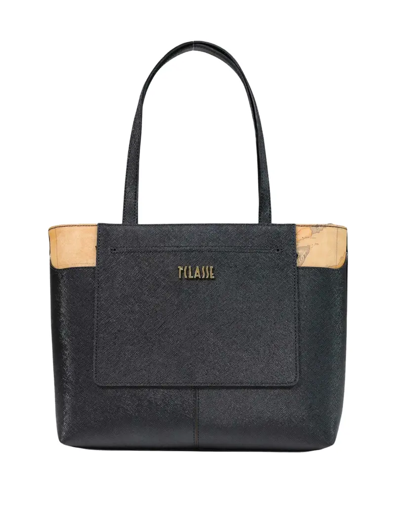 Borsa A Mano 1°Classe Logo Frontale Nero