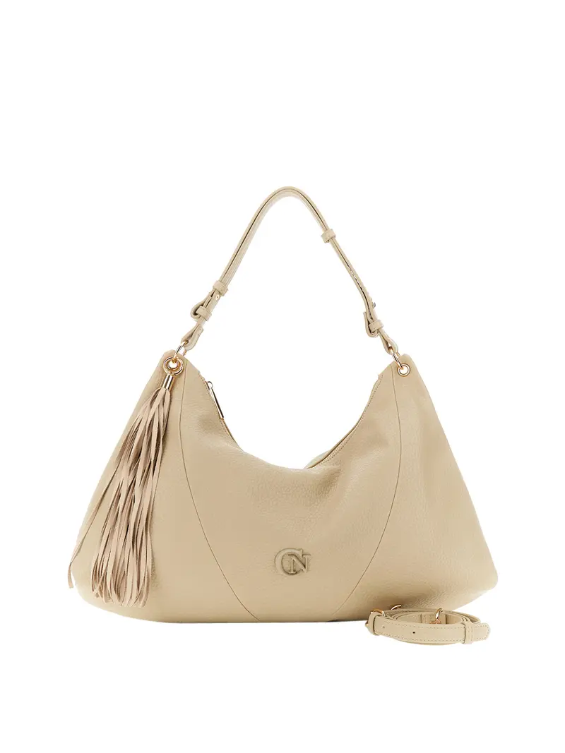 Borsa A Mano Cafè Noir Logo Frontale Beige