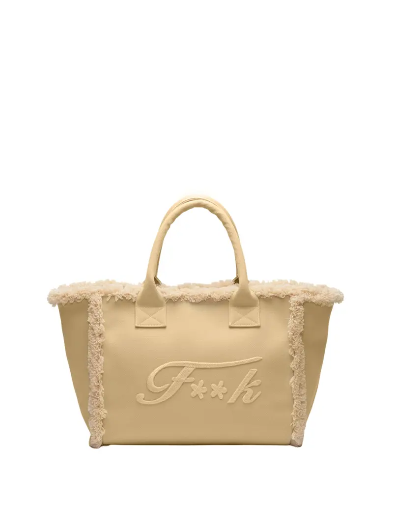 Borsa a Mano F**K - Beige