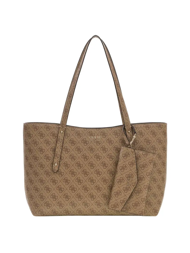 Borsa a Mano Guess Brenton - Beige