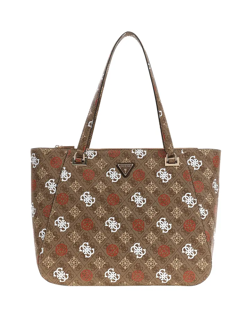 Borsa a Mano Guess Eliette Logo - Marrone