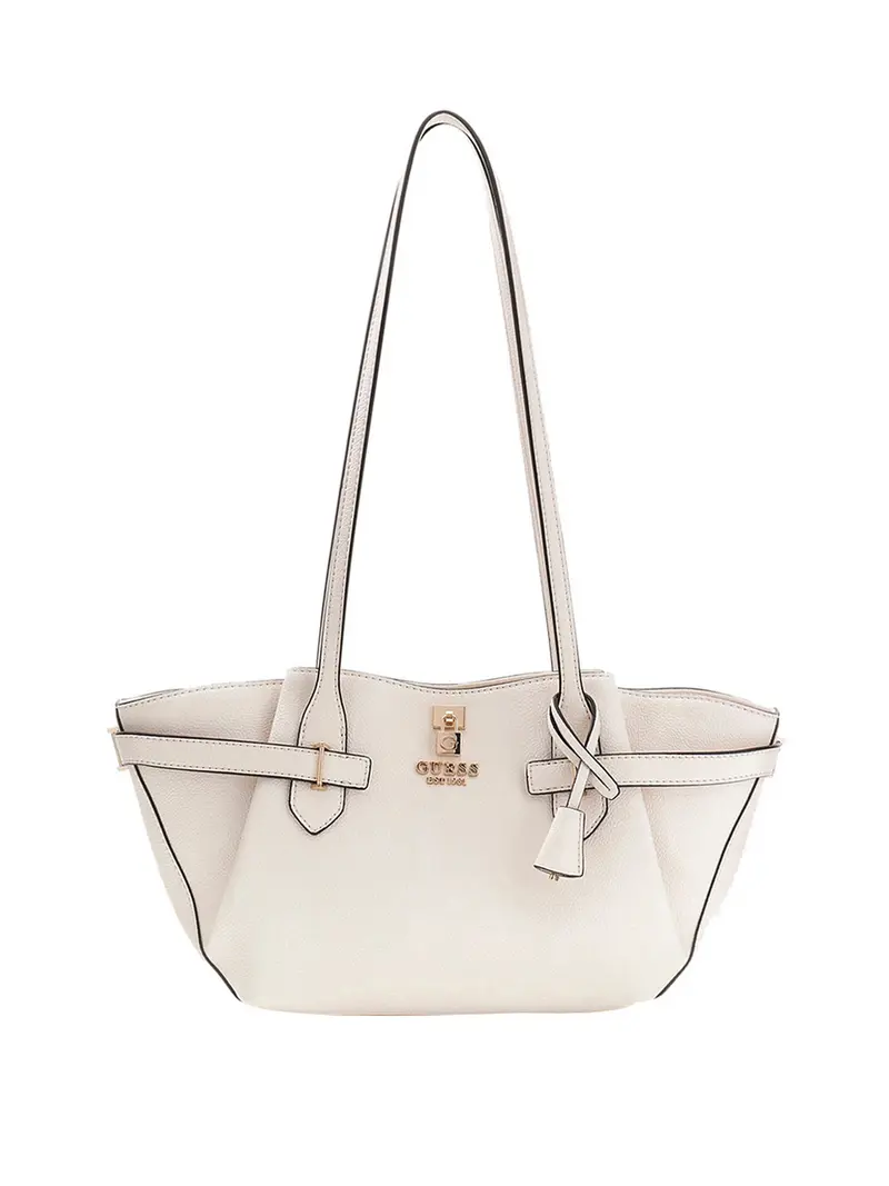 Borsa a Spalla Guess Saffiano Yesba - Bianco
