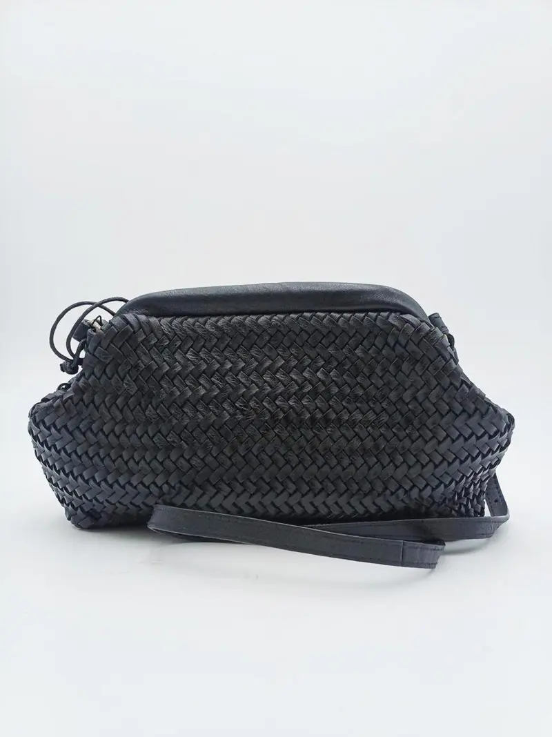 borsa a spalla intrecciata