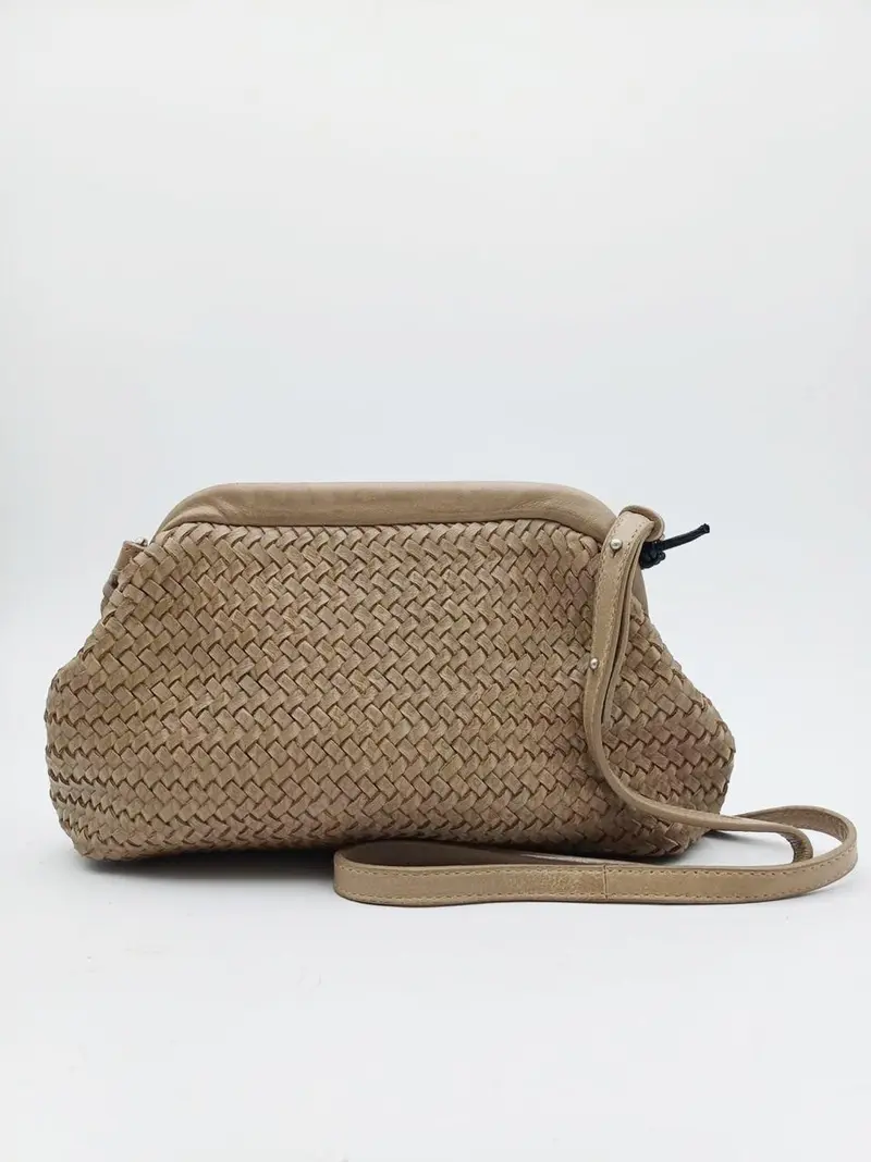 borsa a spalla intrecciata