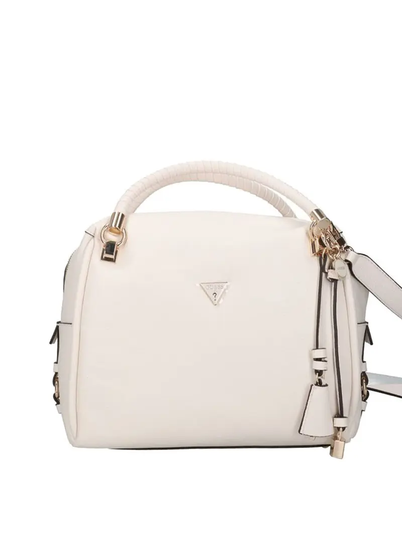 Borsa A Tracolla Guess Danya Satchel - Bianco