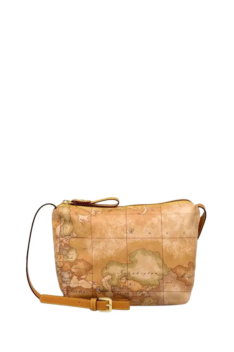 Borsa A Tracolla Piccola Geo Soft Naturale