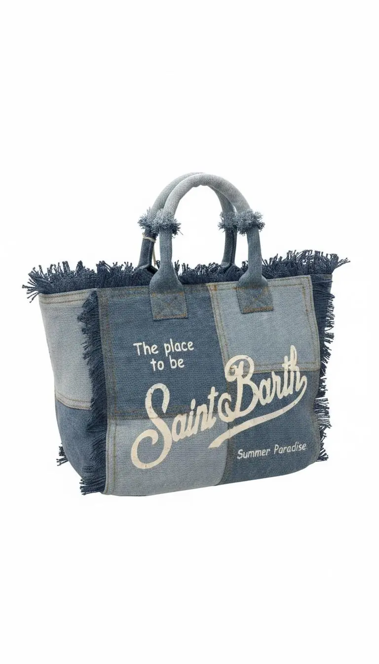 Borsa Colette in denim patchwork