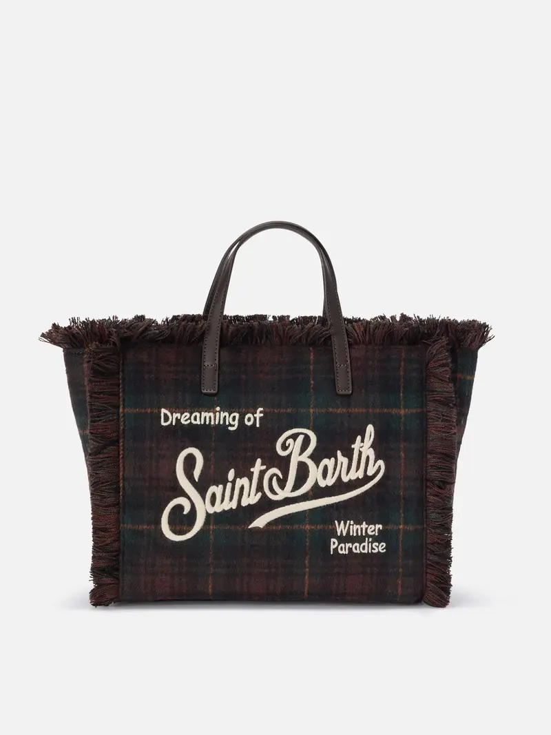 Borsa Colette in lana con motivo tartan