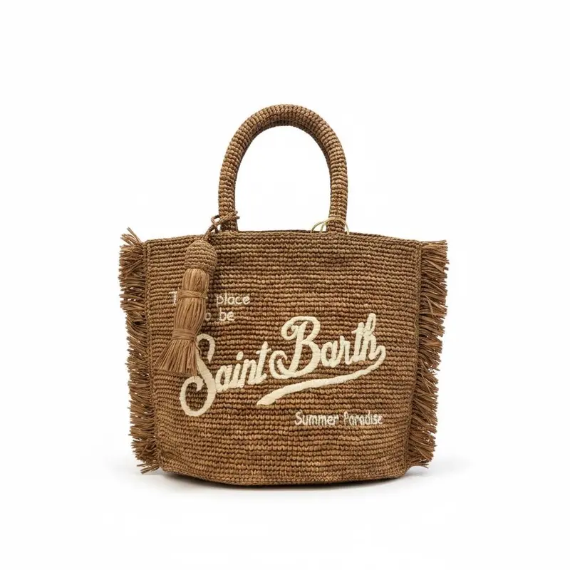 Borsa Colette in raffia con frange laterali